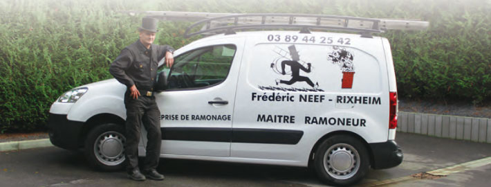 préstations de frederic neef, maitre ramoneur, son matériel, rixheim